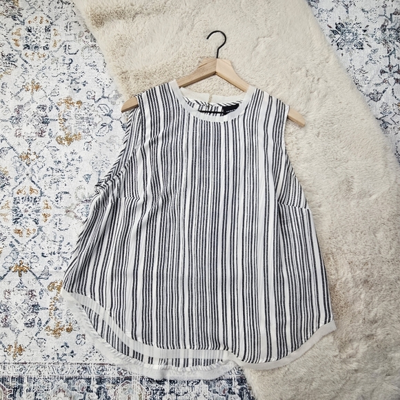 Who What Wear Striped Sleeveless Tank Top Plus Size 1X - Picture 1 of 7